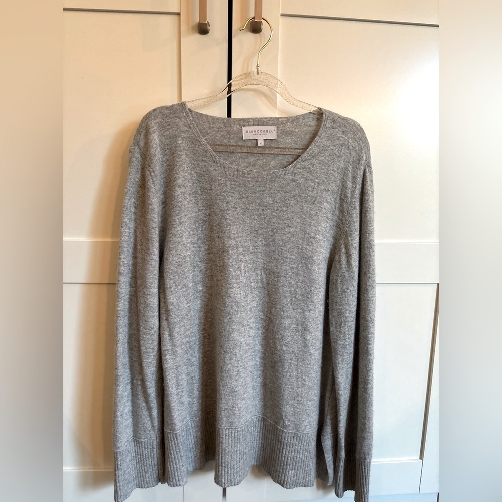 Bianco & Blu Women’s Sweater XL Made in Italy Cashmere Wool Blend Casual